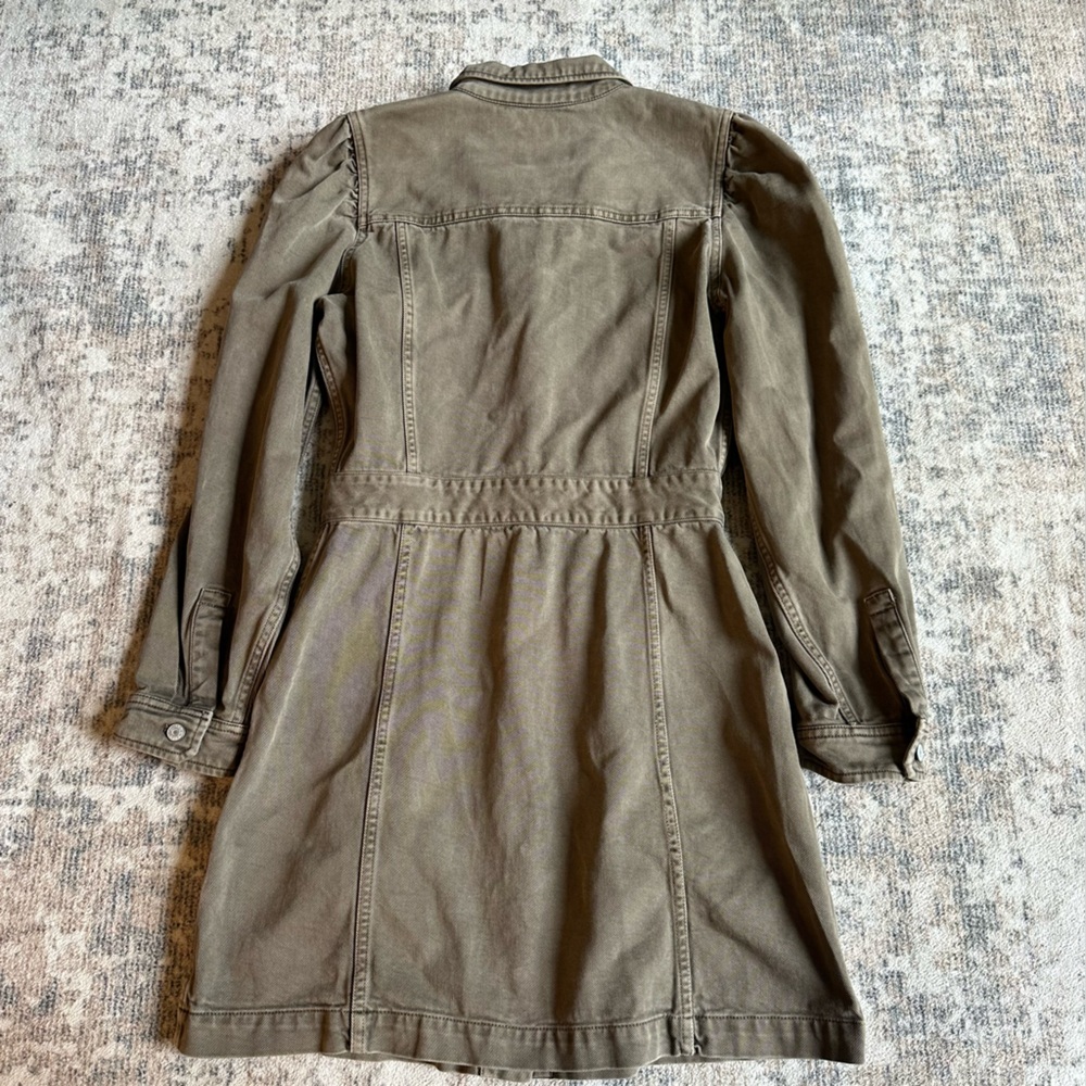 Rails Utility Shirt Dress Olive Green Button Front‎ Mini Dress Size Small - Picture 3 of 8